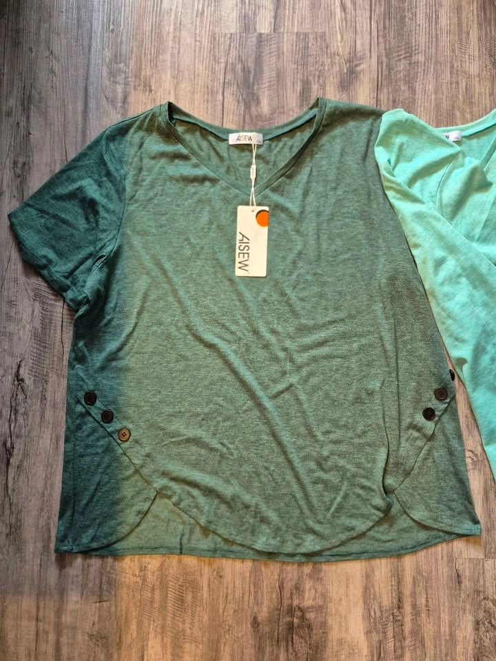 AISEW V-Neck T-Shirts, 2XL x 2 - photo 4