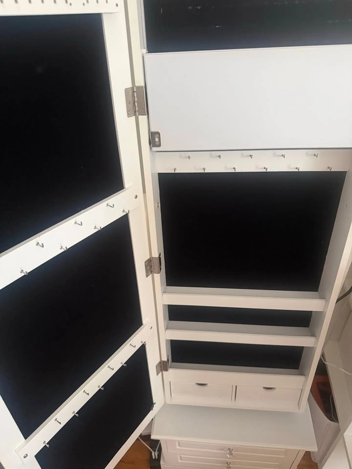 Jewelry Armoire Set, 72 LED Jewelry Cabinet with 2 Drawers - photo 3