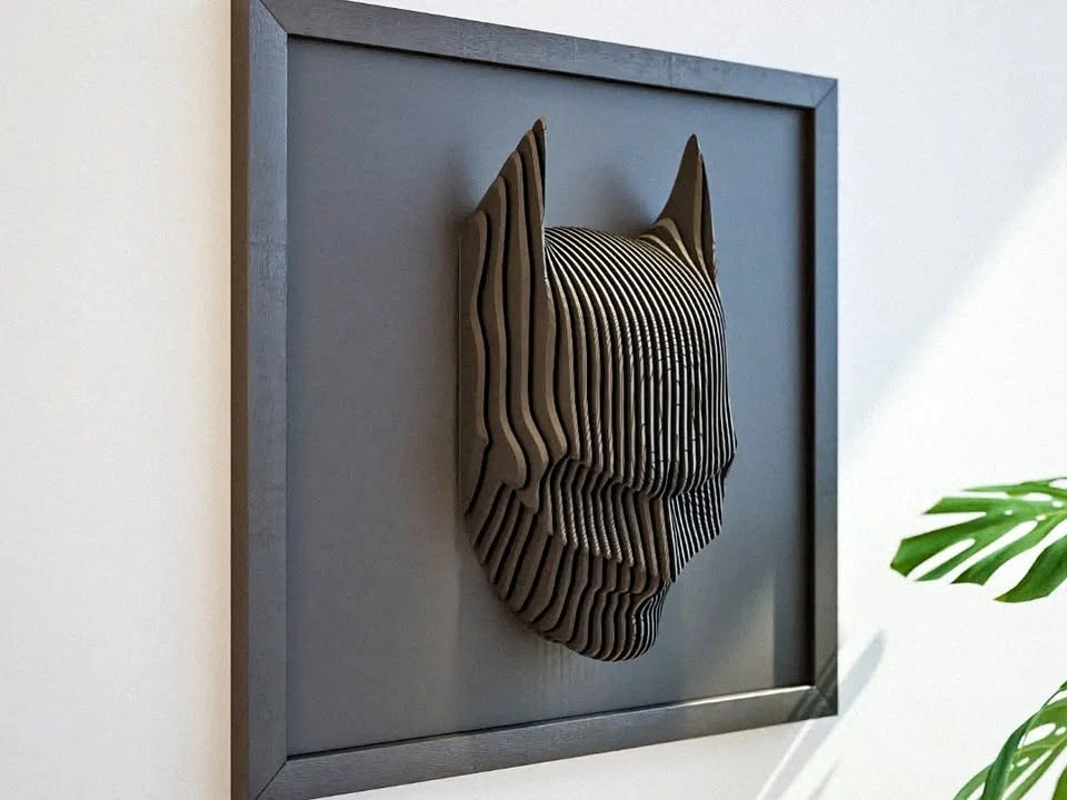 3D Printed Batman Wall Art with Frame