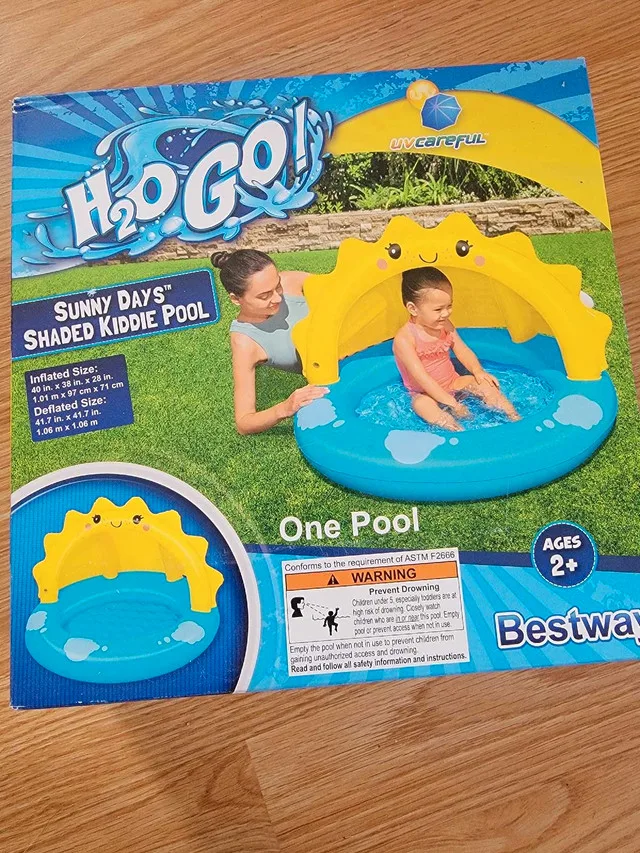 H2OGO! Sunny Days Shaded Kiddie Pool thumbnail
