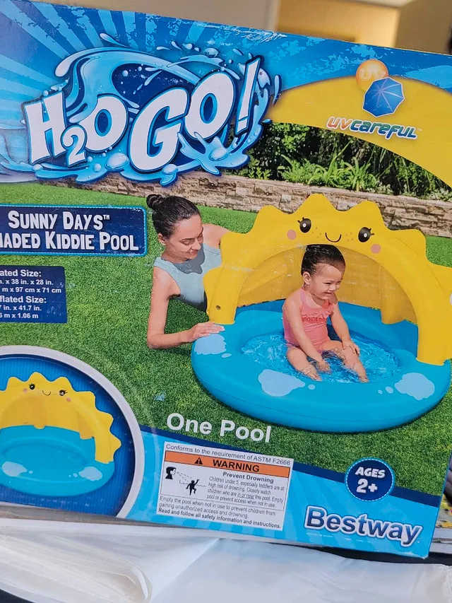 H2O Go! Sunny Days Shaded Kiddie Pool with UV sun protection thumbnail