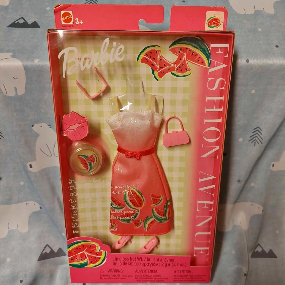 ⚽️ Vintage Barbie - BNIP Watermelon w/ Lipgloss Fashion Outfit