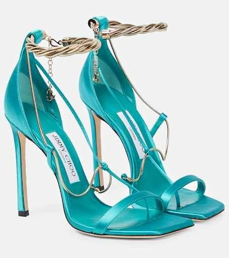 Size 34 Jimmy Choo Oriana 110 satin sandals