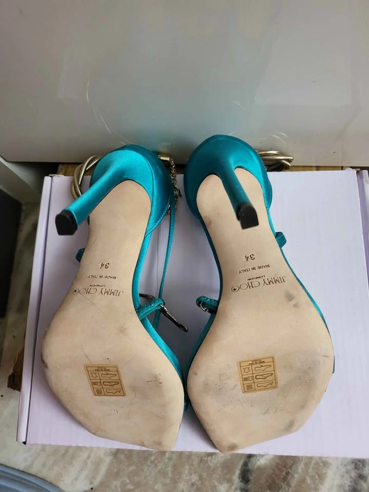 Size 34 Jimmy Choo Oriana 110 satin sandals - photo 4
