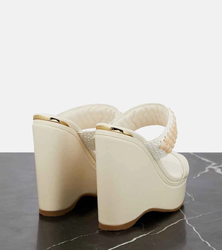 37 Jimmy Choo Amoure Wedge 130 in Latte Nappa Leather - photo 2