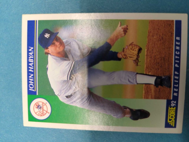 1992 Score John Habyan Baseball Card ⚽