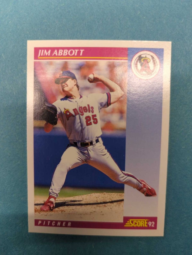 Score Jim Abbott Baseball Card ⚽