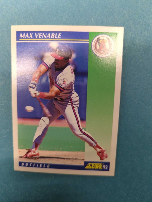 Max Venable 1992 Score Baseball Card ⚽