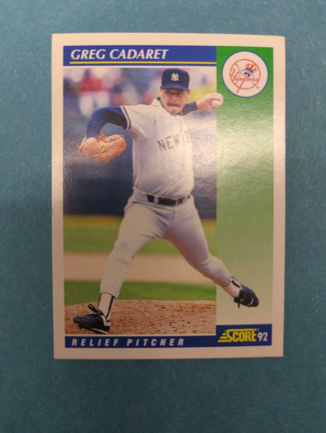 1992 Score Greg Cadaret Baseball Card ⚽