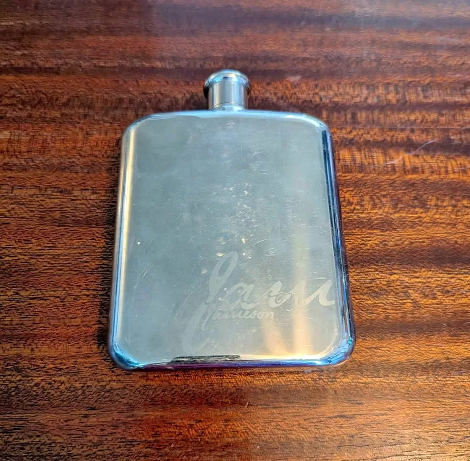 Vintage John Jameson Son Limited Irish Whiskey Hip Flask thumbnail