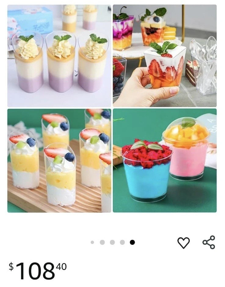 Round Dessert Cups- Brand New - photo 2