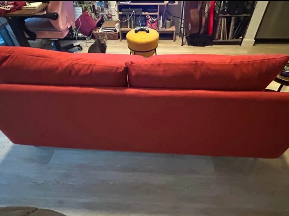IKEA red couch - photo 3