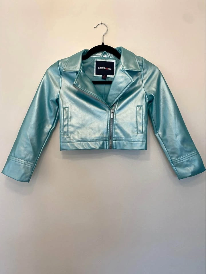 Girls faux leather jacket size 6x kids