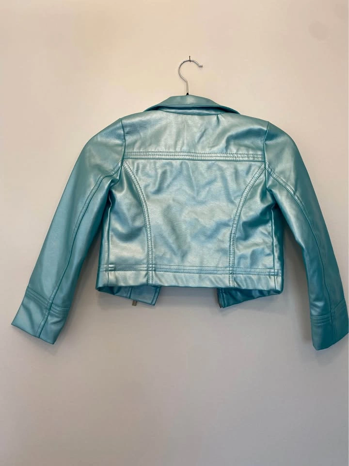 Girls faux leather jacket size 6x kids - photo 4