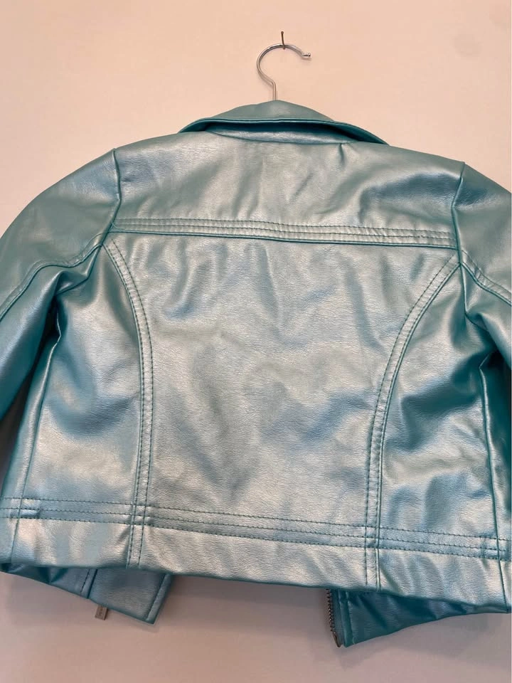 Girls faux leather jacket size 6x kids - photo 5
