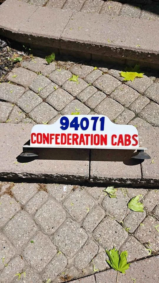 Confederation Cabs Taxi Roof Sign