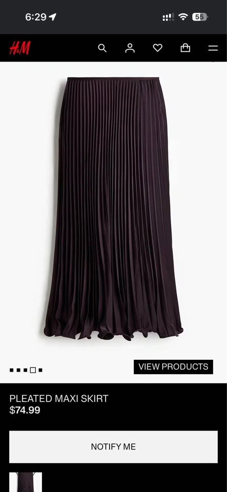 M | H&M pleated midi skirt - photo 4