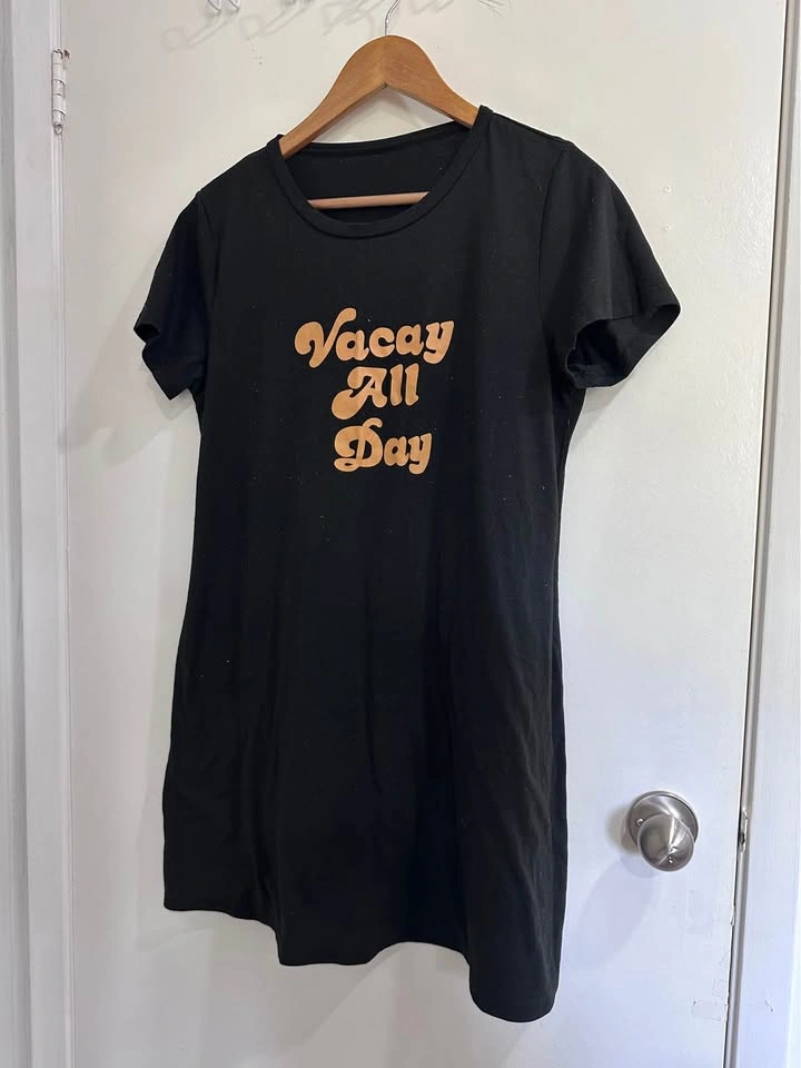 Black Vacay All Day T-Shirt Dress - photo 2