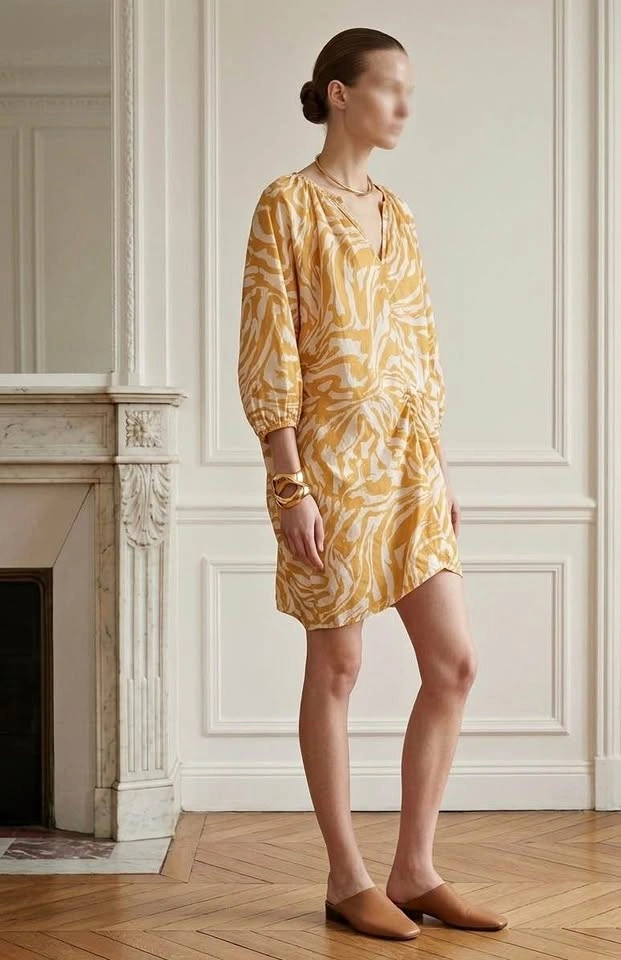 XS | H&M oversized Orange Zebra Print Dress