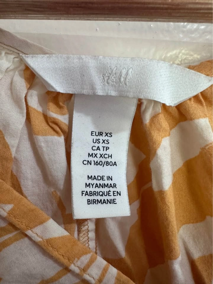 XS | H&M oversized Orange Zebra Print Dress - photo 3