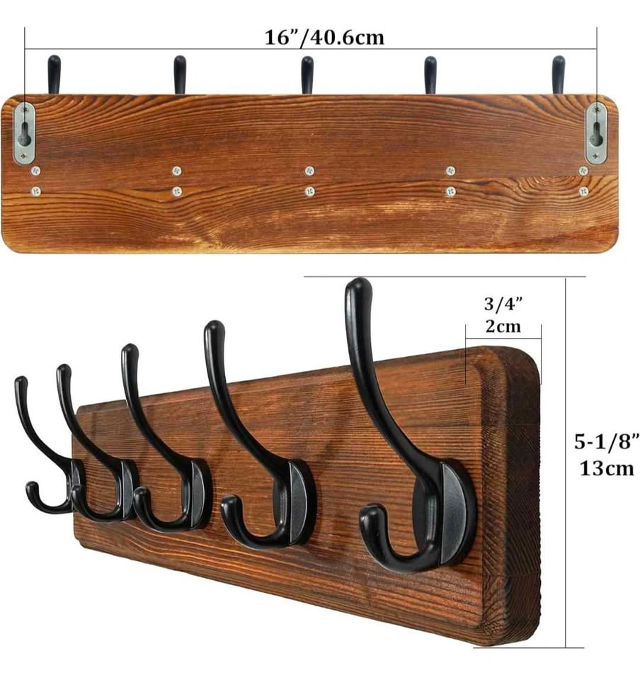 WEBI Coat Rack Wall Mount, 5 Hooks - photo 2