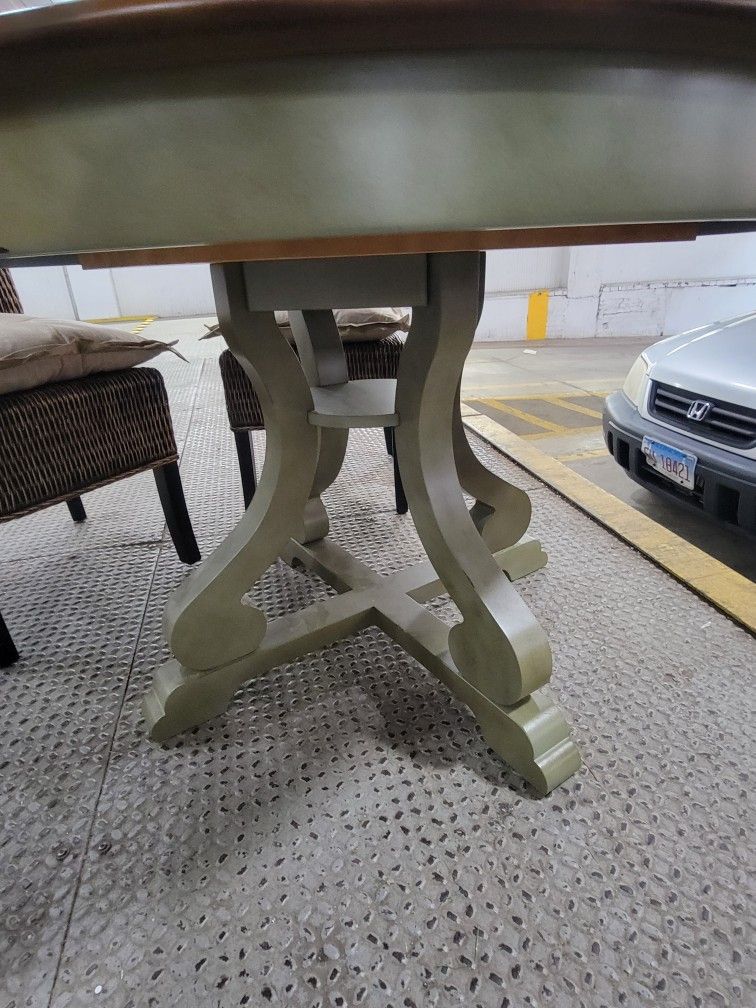 Dining Set – Round Table + 4 Woven Chairs – Coastal/Tropical Sty - photo 5