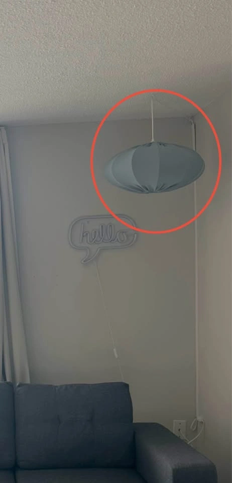 Blue pendant light with bulb - photo 2