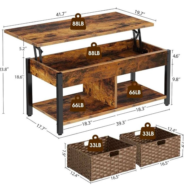 Lifting coffee table - photo 3