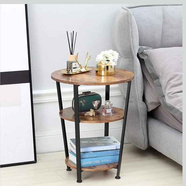 Round side table