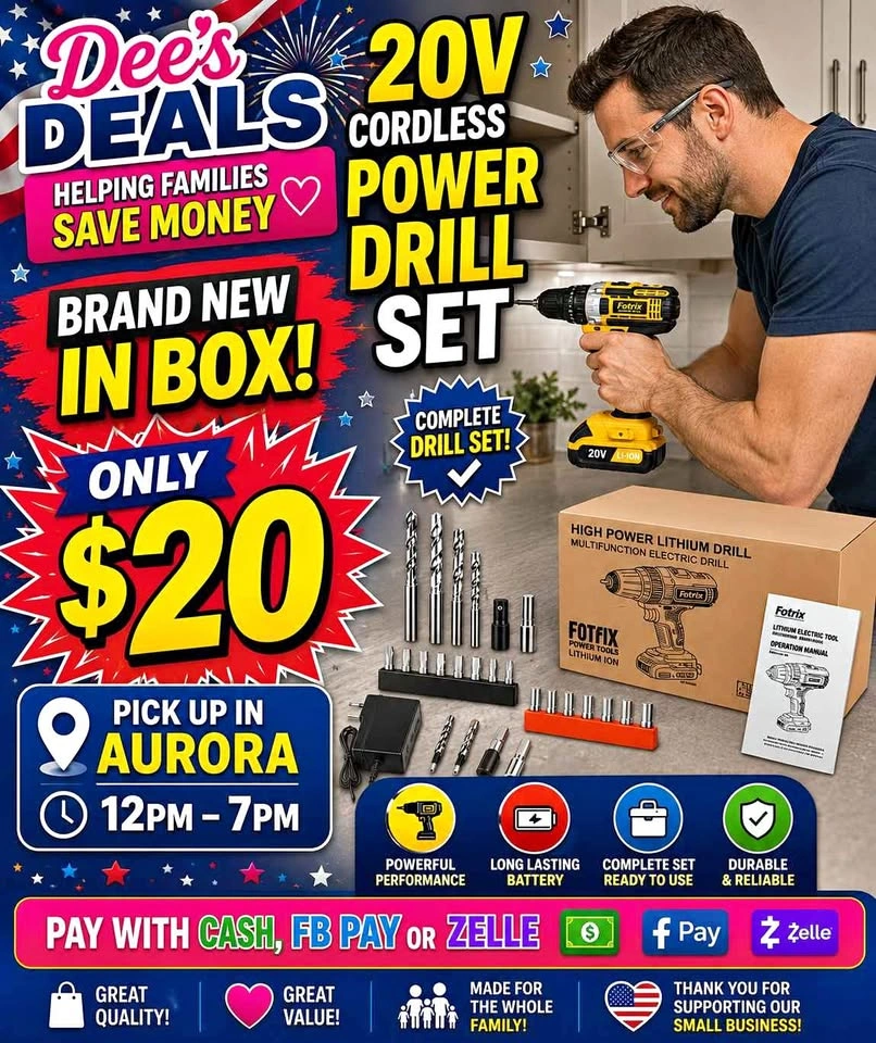 20V cordless power drill BRAND NEW IN BOX ONLY $20