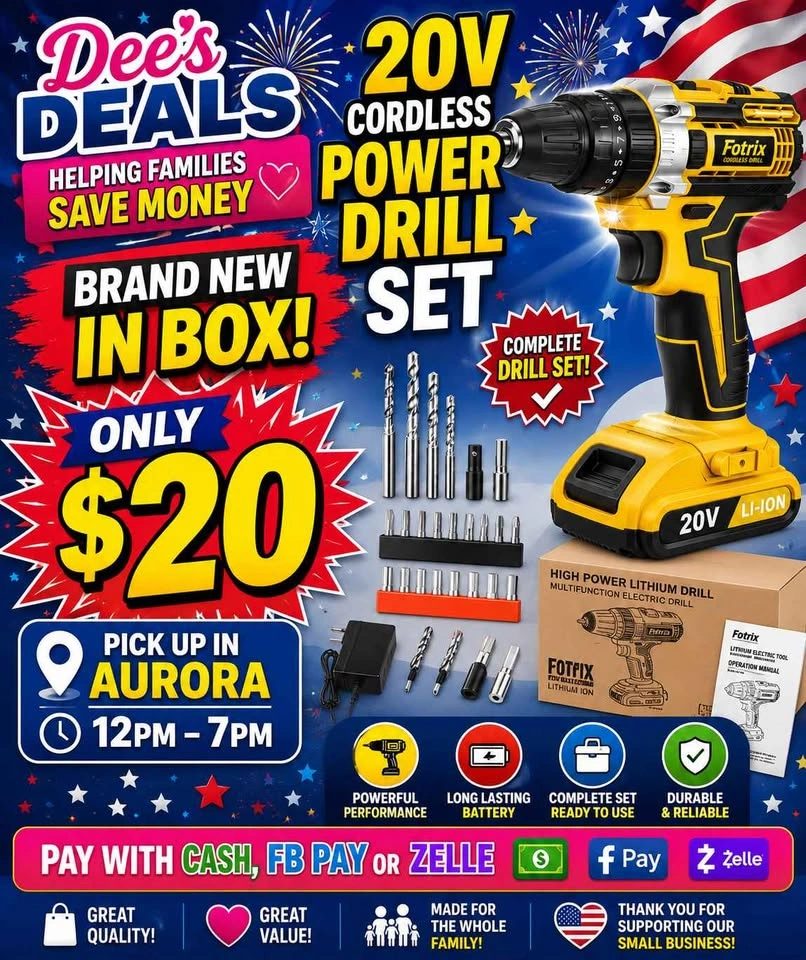 20V cordless power drill BRAND NEW IN BOX ONLY $20 - photo 2