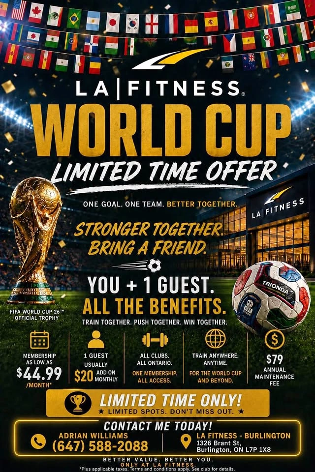 ⚽ LA Fitness Membership Deal – World Cup Special!