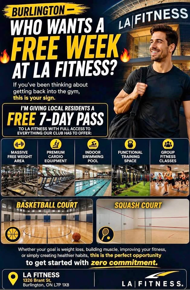 🏋️ Experience LA Fitness Burlington FREE for 7 Days
