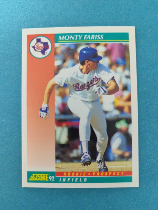 1992 Score Monty Fariss Baseball Card ⚽