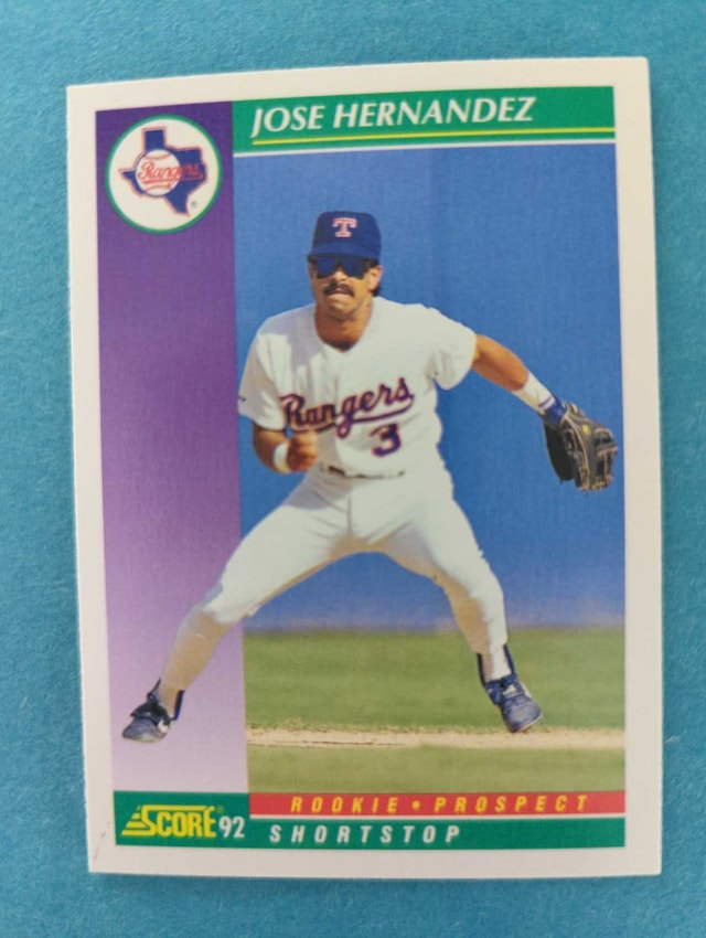 1992 Score Jose Hernandez Baseball Card ⚽