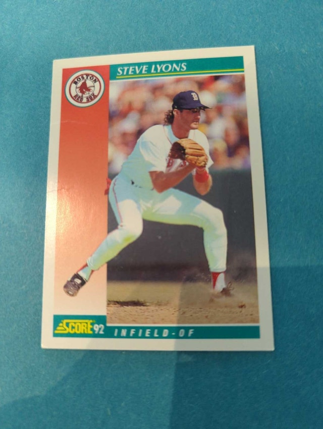 1992 Score Steve Lyons Boston Red Sox Baseball Card ⚽