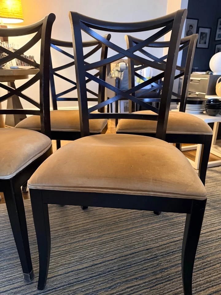 Set of 4 Crate & Barrel X-Back Wood Dining Chairs - photo 2
