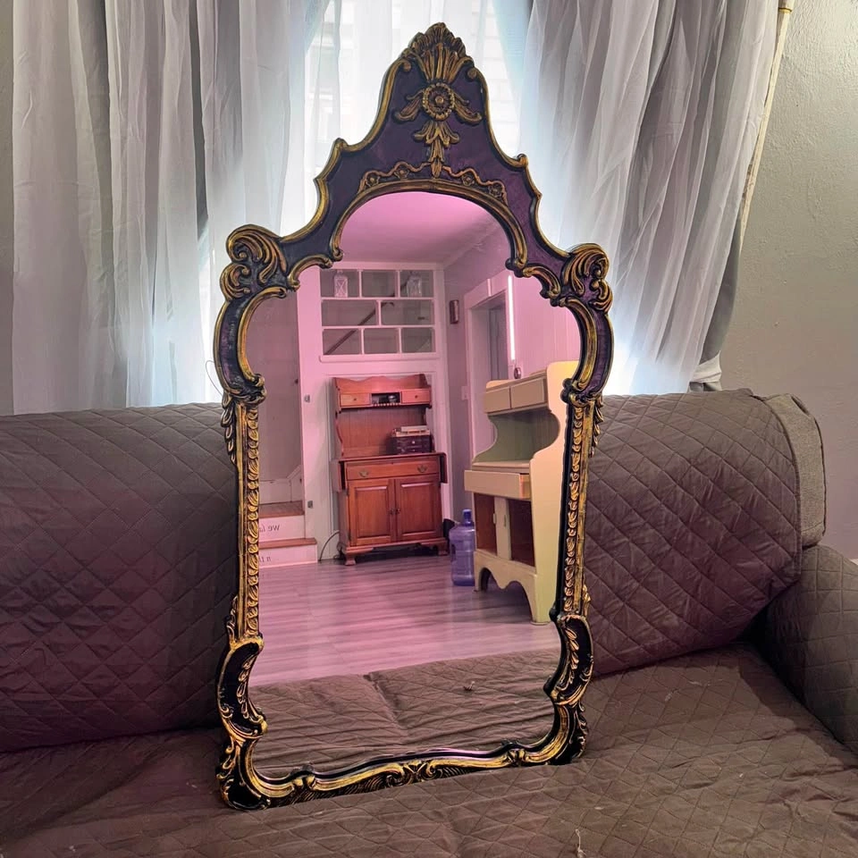 Antique 1940s Carved Mirror