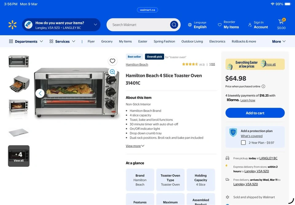 Hamilton Beach Toaster Oven (Brand New) - photo 4