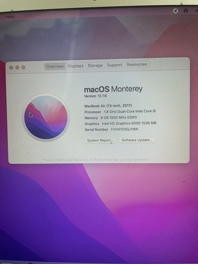 Macbook Air 2017, 13 inch, Monterey - photo 4
