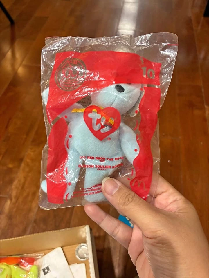 ⚽️ McD Ty Beanie Baby - Fries the Bear & Big Red Shoe Bear