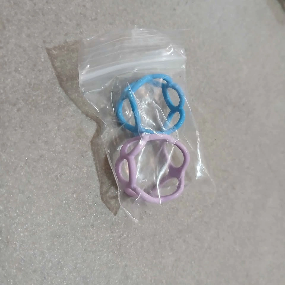 ⚽ 2 Spiral Blue & Purple Rings - photo 2