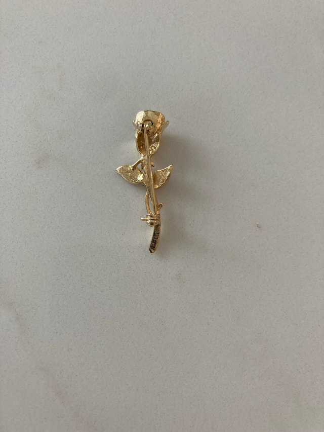⚽️Gold-Tone Rose Brooch - photo 2