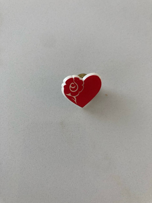 ⚽️Heart Shaped plastic Rose Lapel Pin