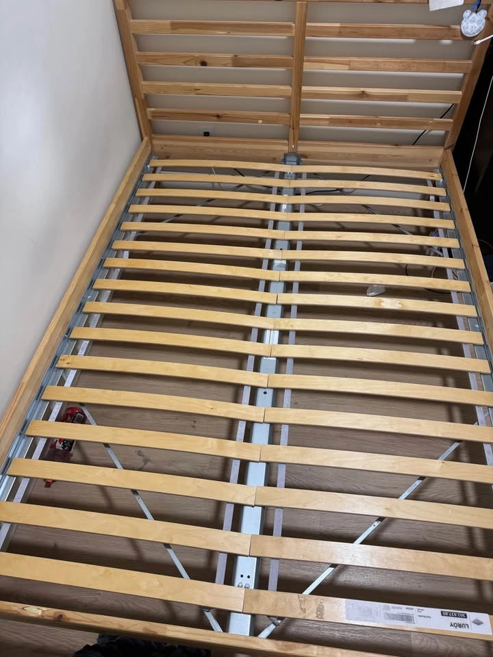 Double bed frame and mattress - photo 2