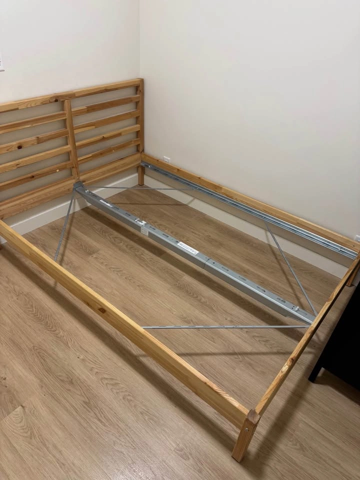 Double bed frame and mattress - photo 3