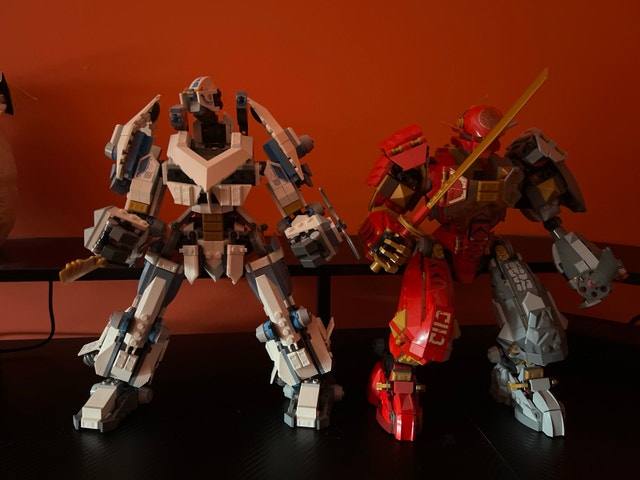 Two Lego Ninjago Mechs Complete Set