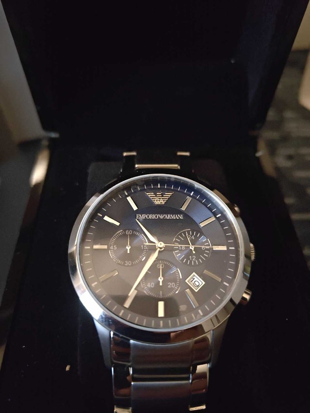 Emporio Armani AR2448 Men’s Chronograph Watch – Blue Dial