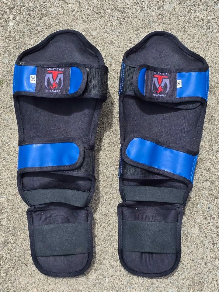 Kids Muay Thai Shin Guards XXS Blue - photo 2