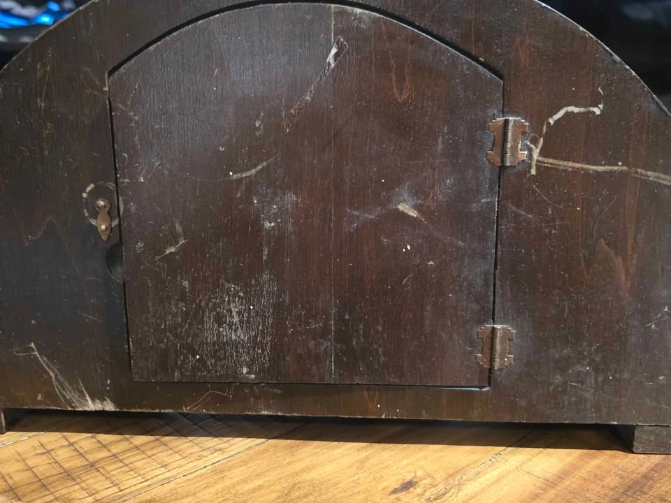 Untested New Haven Cathedral Gong Mantel Clock - photo 5